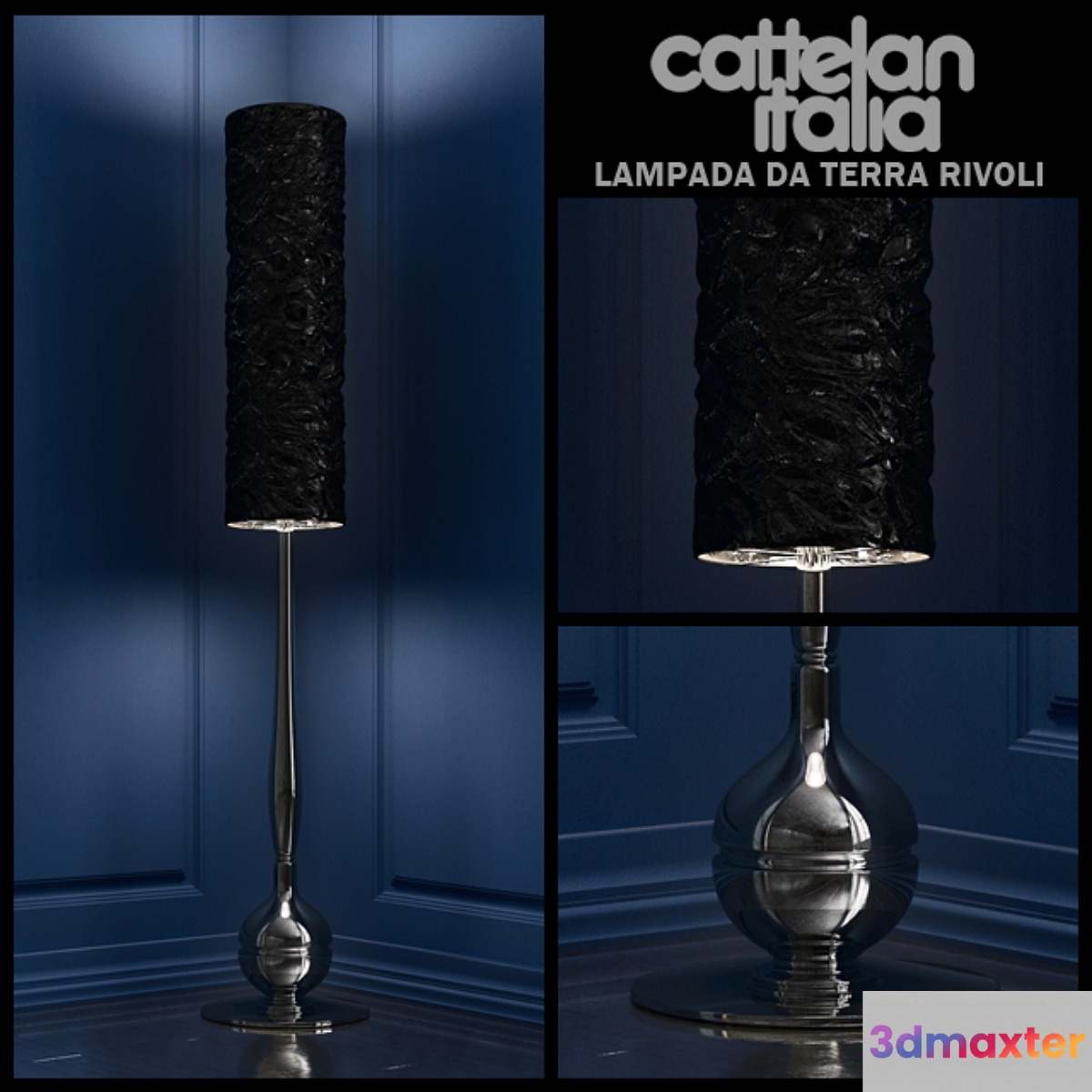 cattelan italia noir LAMPADA DA TERRA RIVOLI 3D Max
