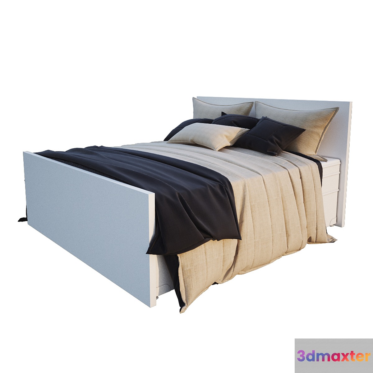 Linens for bed with footboard