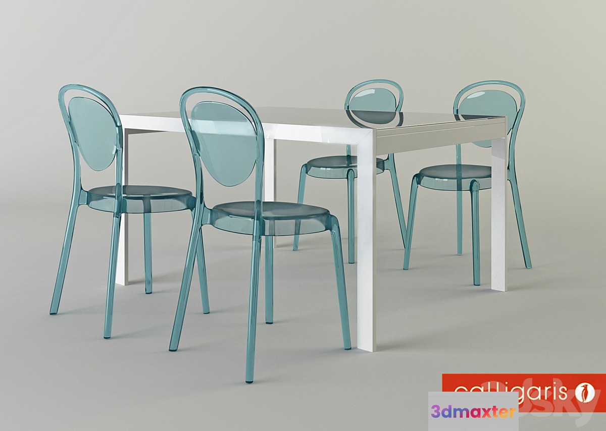 Calligaris chair parisien and table key - No.2