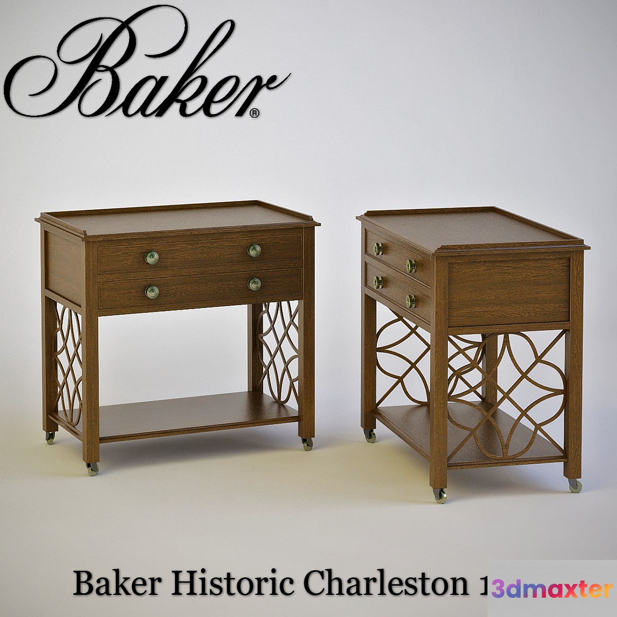 Baker Historic Charleston 1917 Bedside Table 3D Max