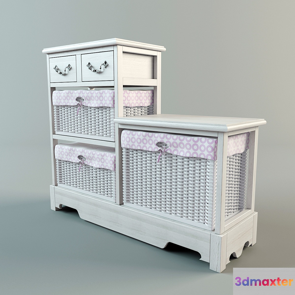 Wicker laundry basket