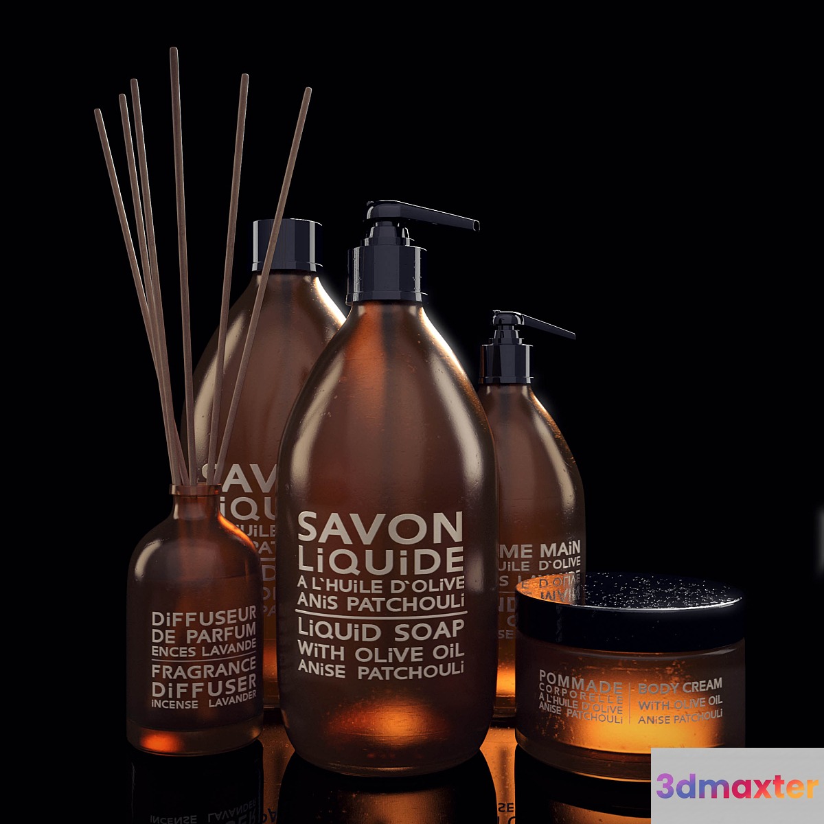 savon liquid soap 3D Max