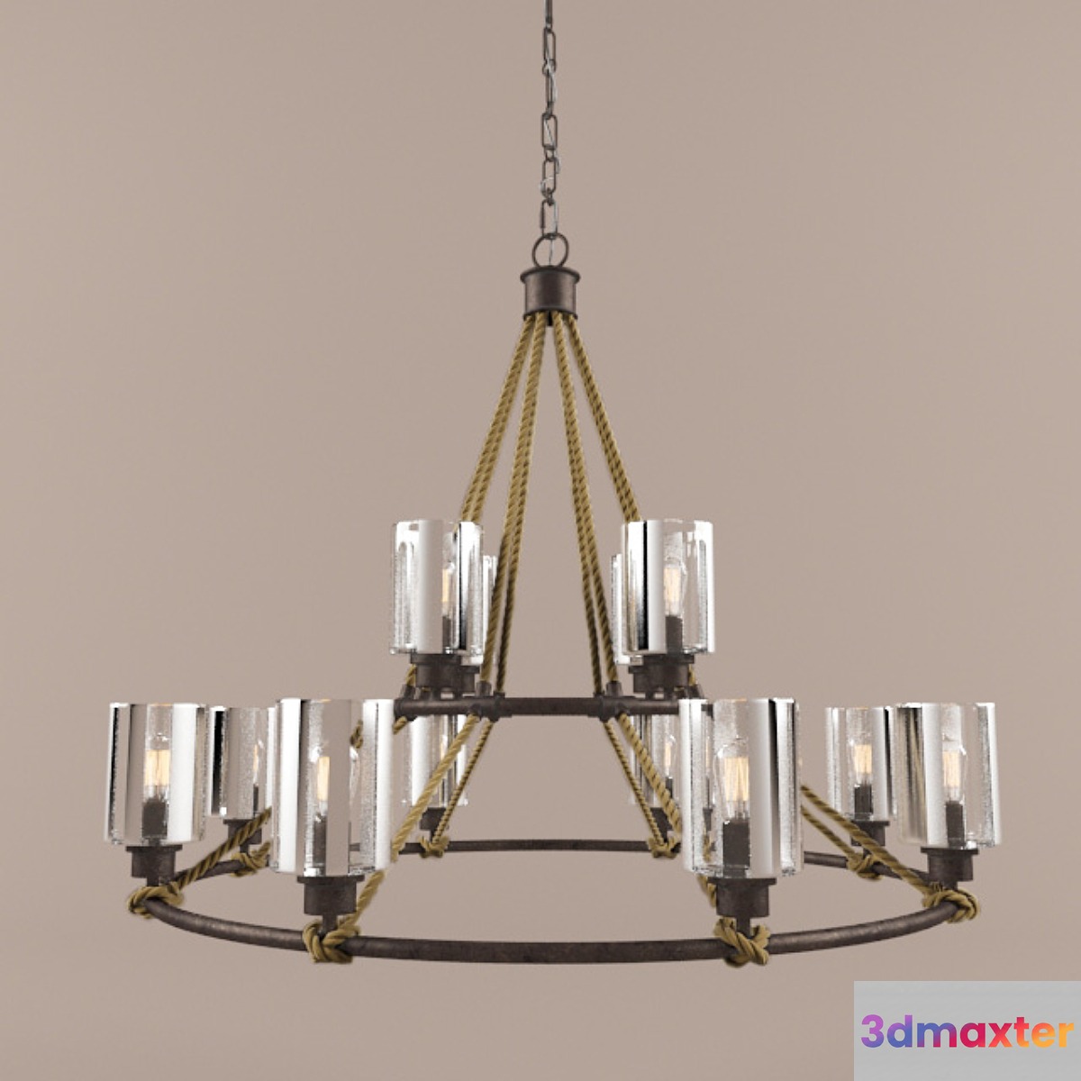 Maverick 12 Light Chandelier 3D Max