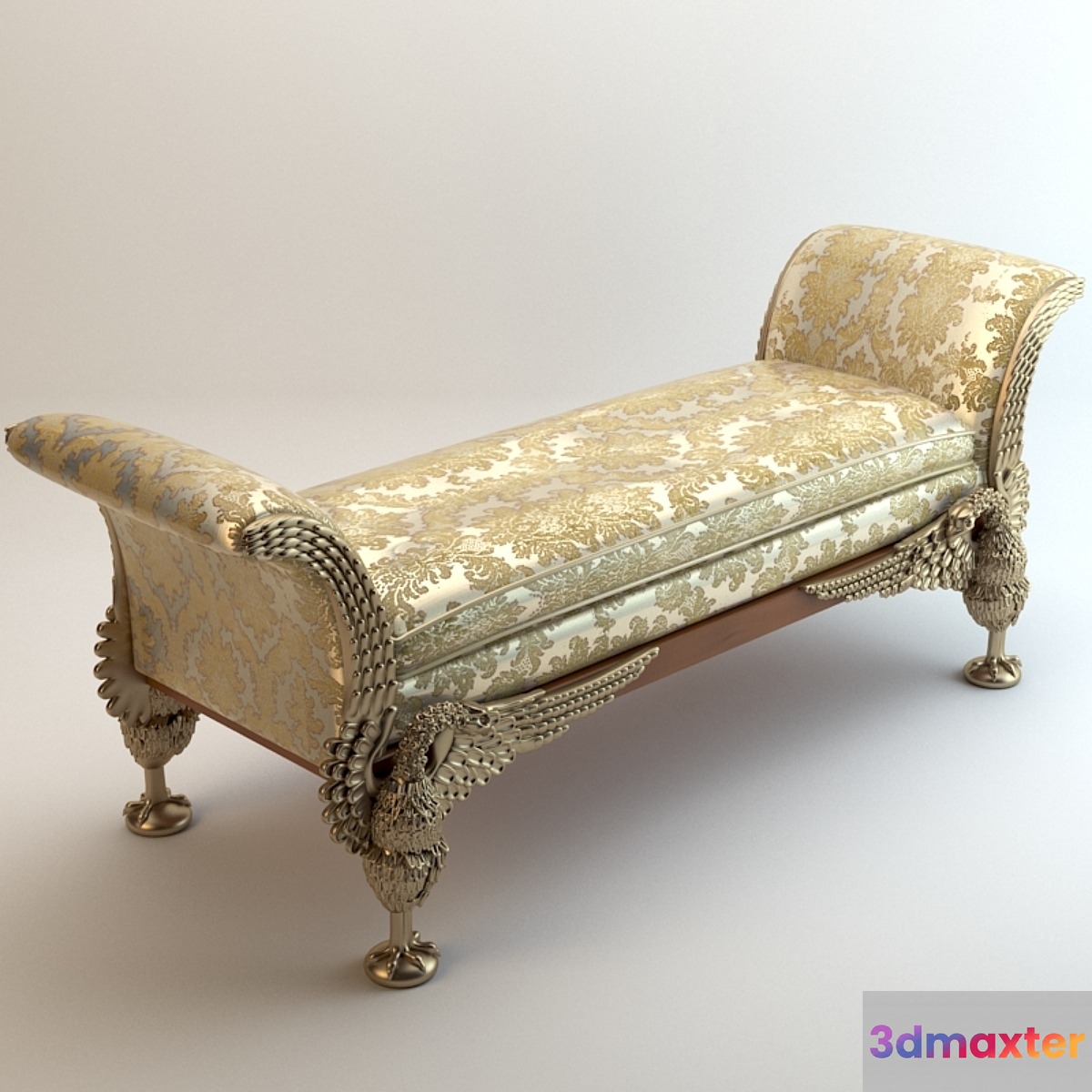Classical bench 3D Max