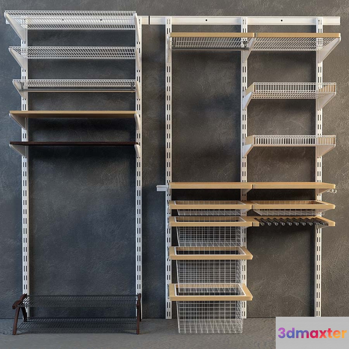 Elfa dressing system 3D Max