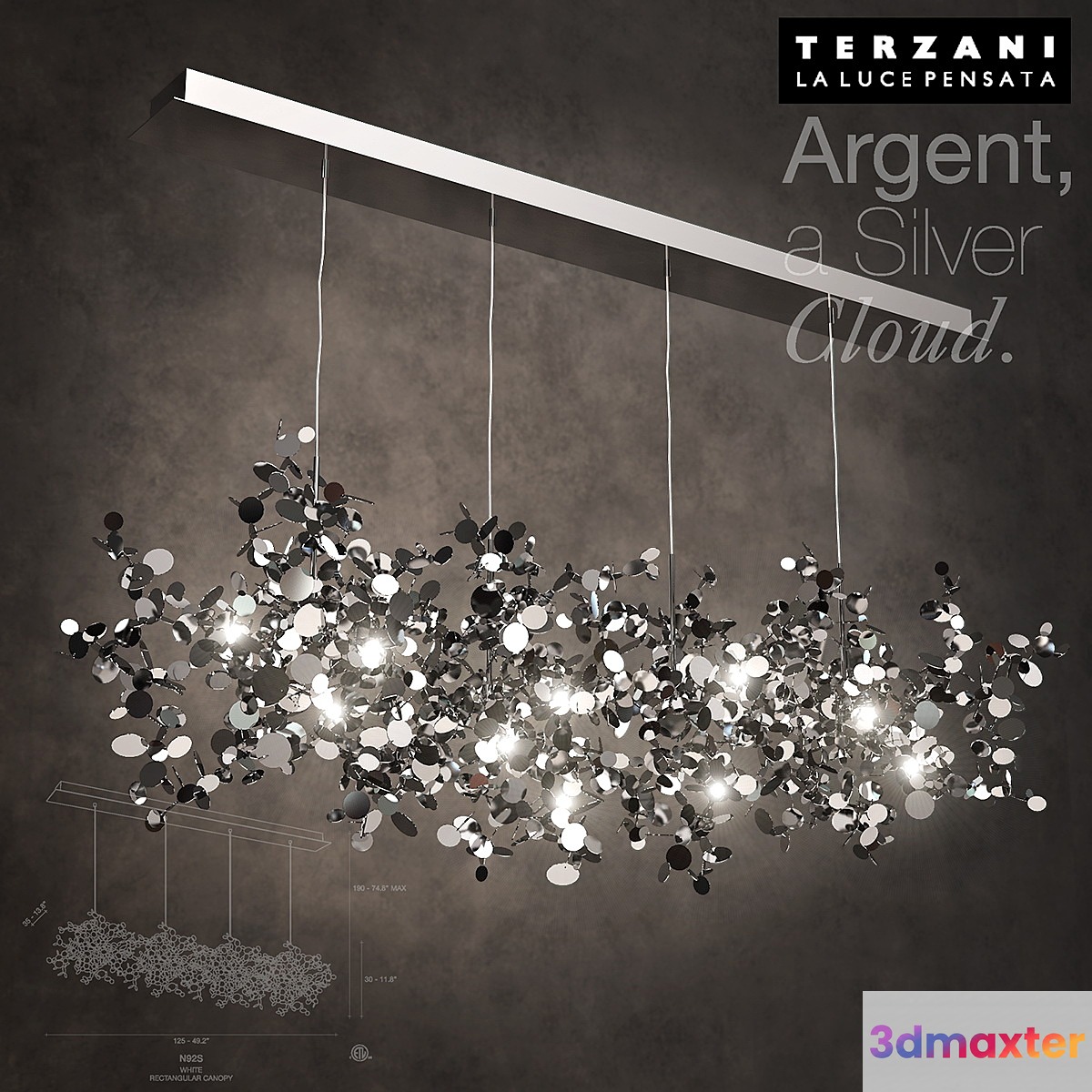 TERZANI Argent Silver Cloud