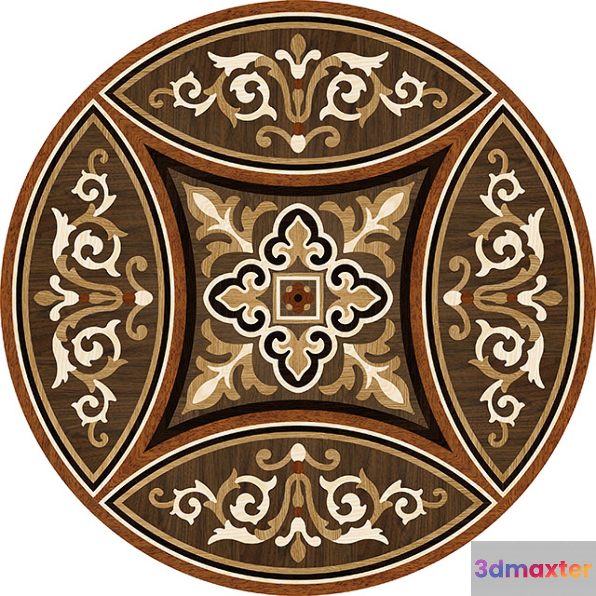 Art parquet - Rosette 3D Max