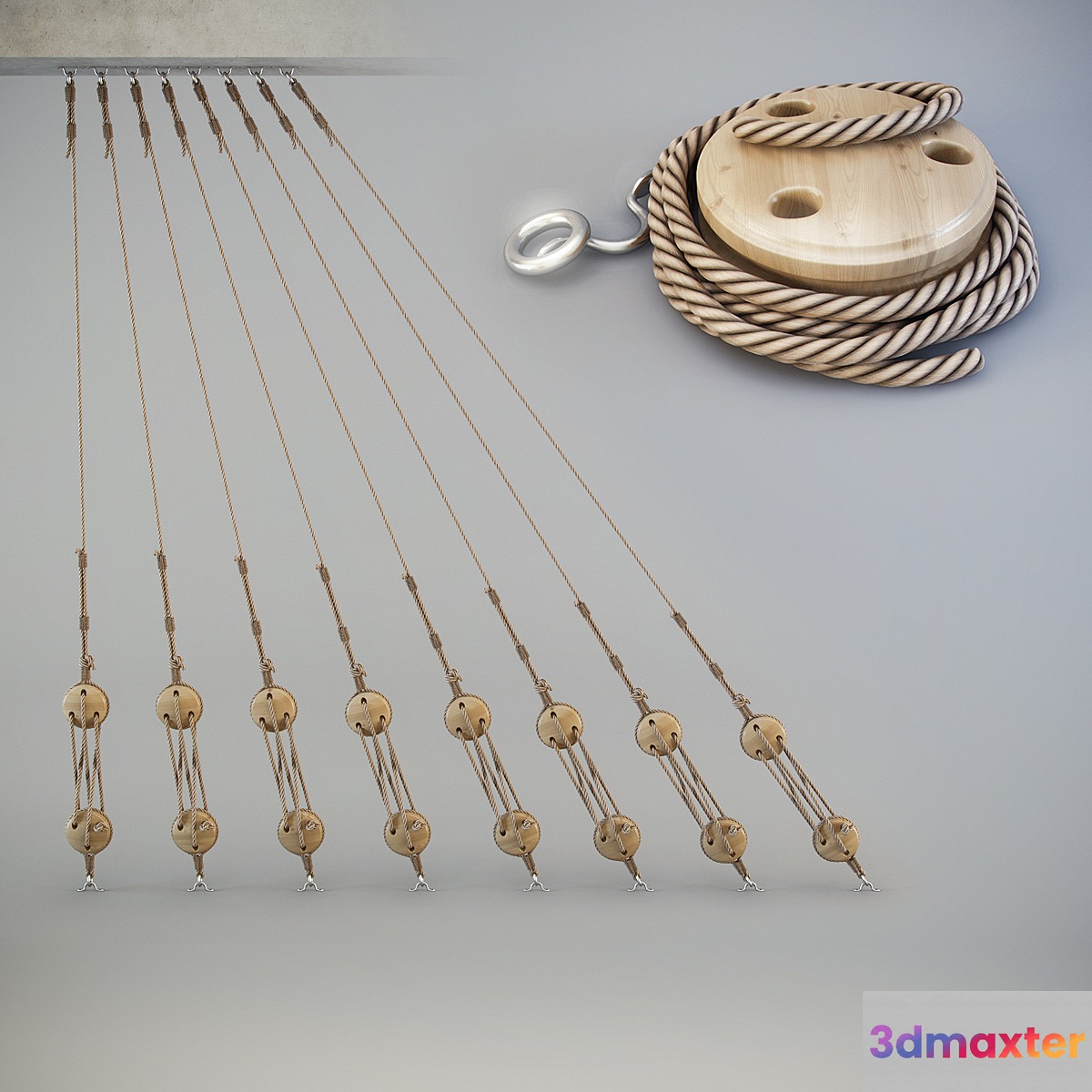 Ship Set # 2 (rigging) 3D Max