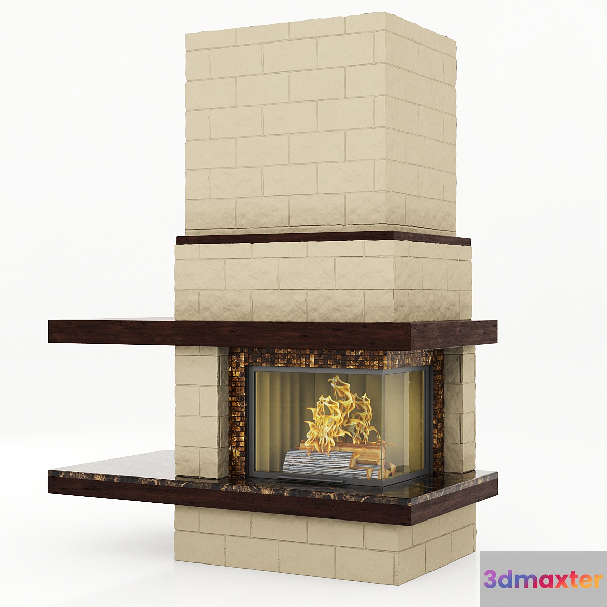 contemporary corner fireplace