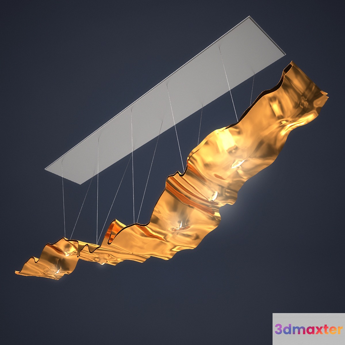 Ingo Maurer Golden Ribbon 3D Max