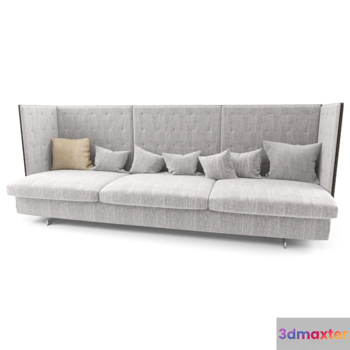 Poltrona Frau GRAN TORINO HB 3 SEATER LARGE SOFA 3D Max
