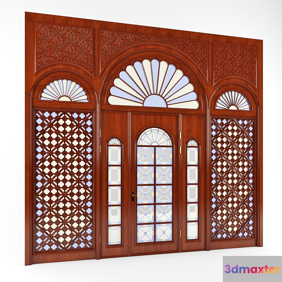Entrance lobby in oriental style 3D Max