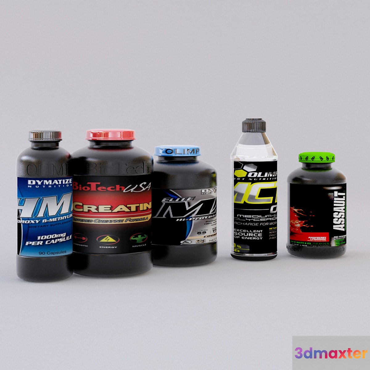 Gym supplements bottle