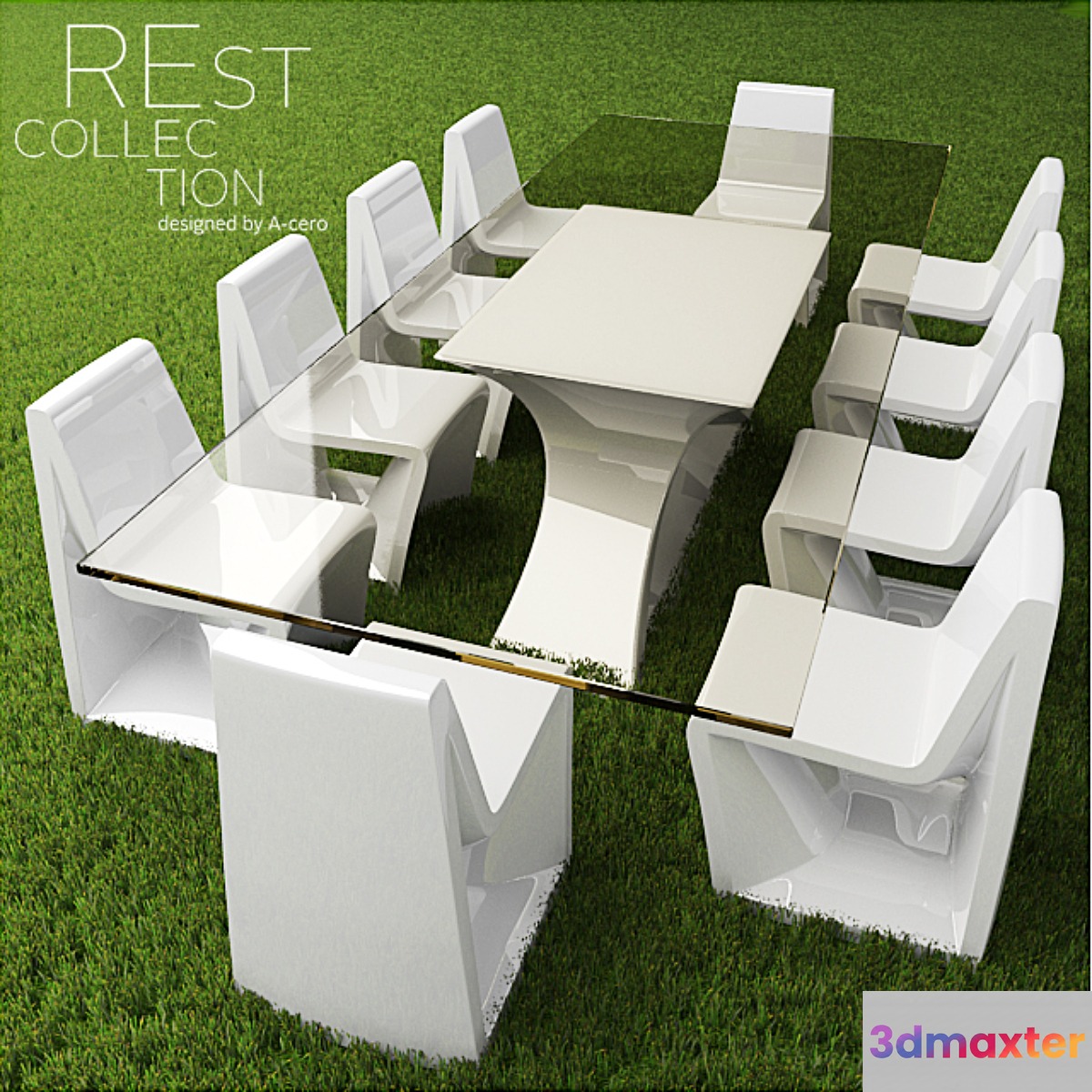 Garden furniture REst collection 3D Max