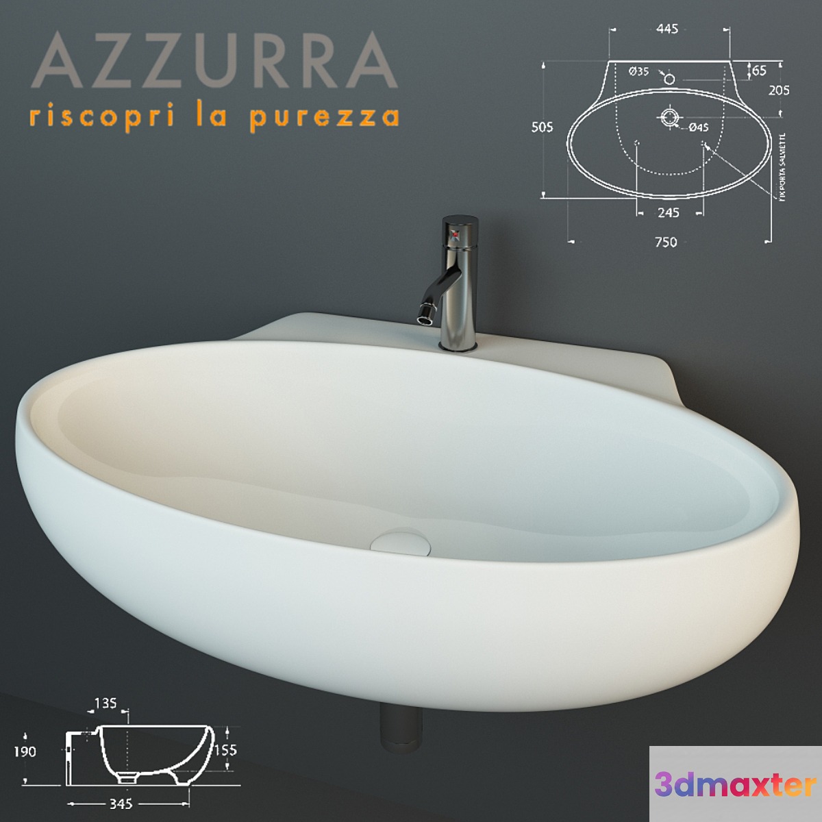 Azzurra CLAS CLA200B1.75 3D Max