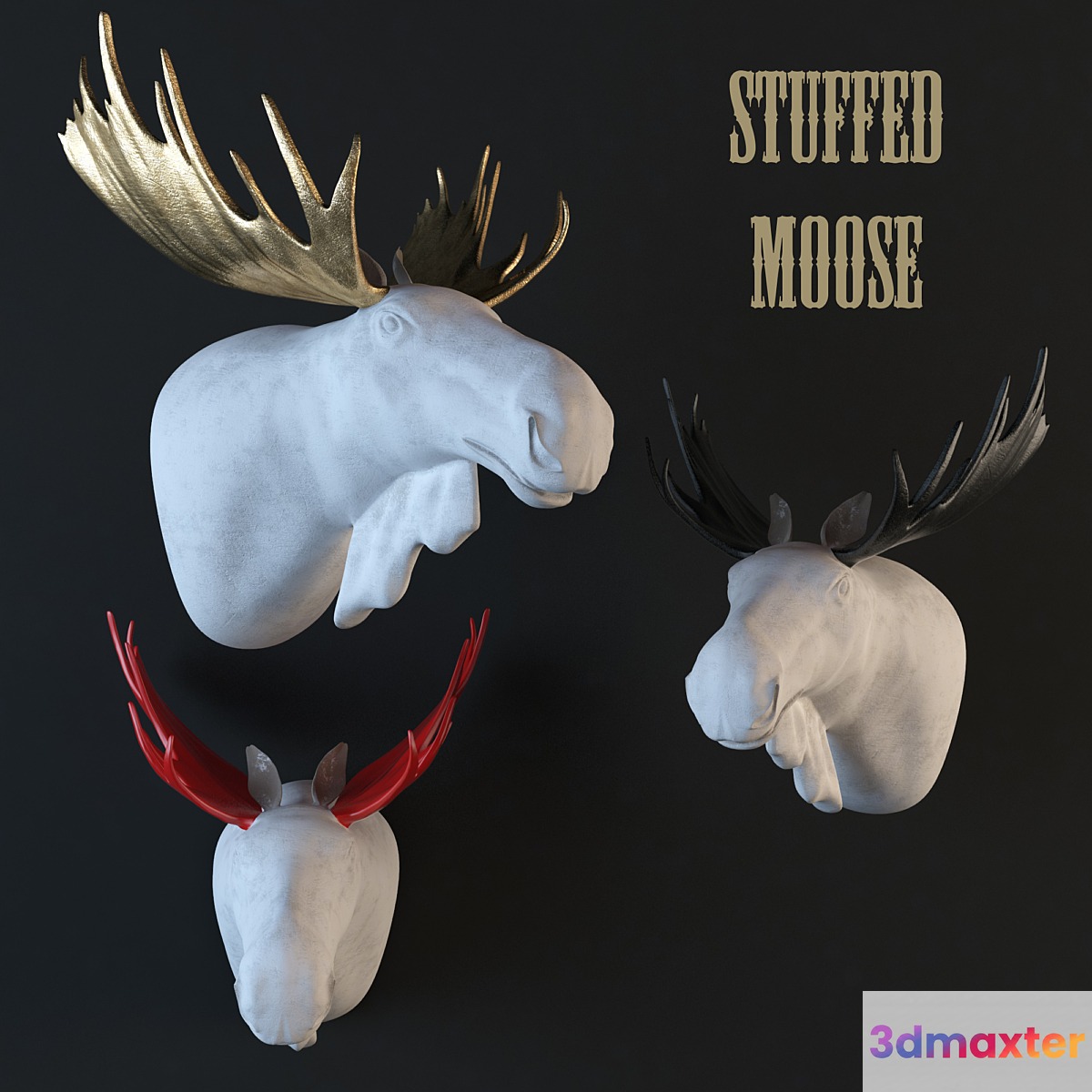 Stuffed moose 3D Max