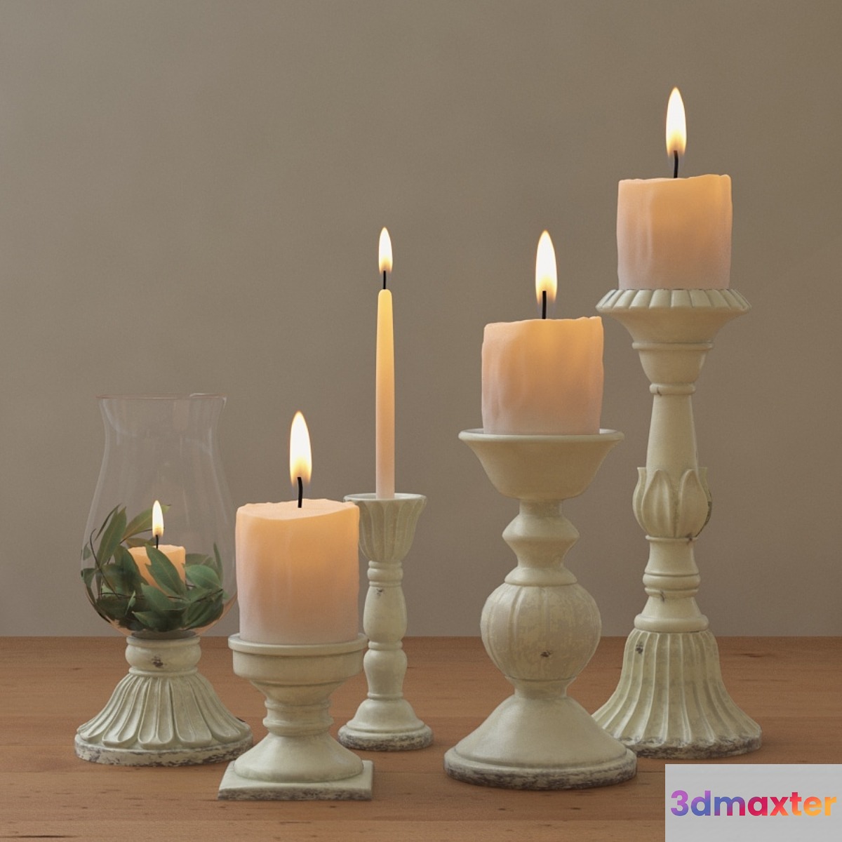 LEAH CANDLE HOLDERS 3D Max