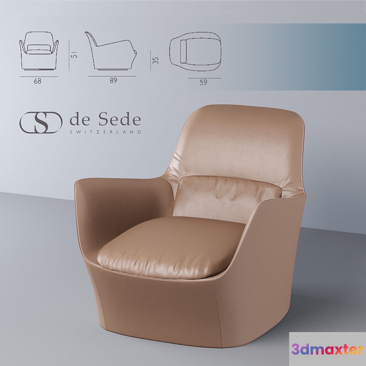 Armchair De Sede 3D Max