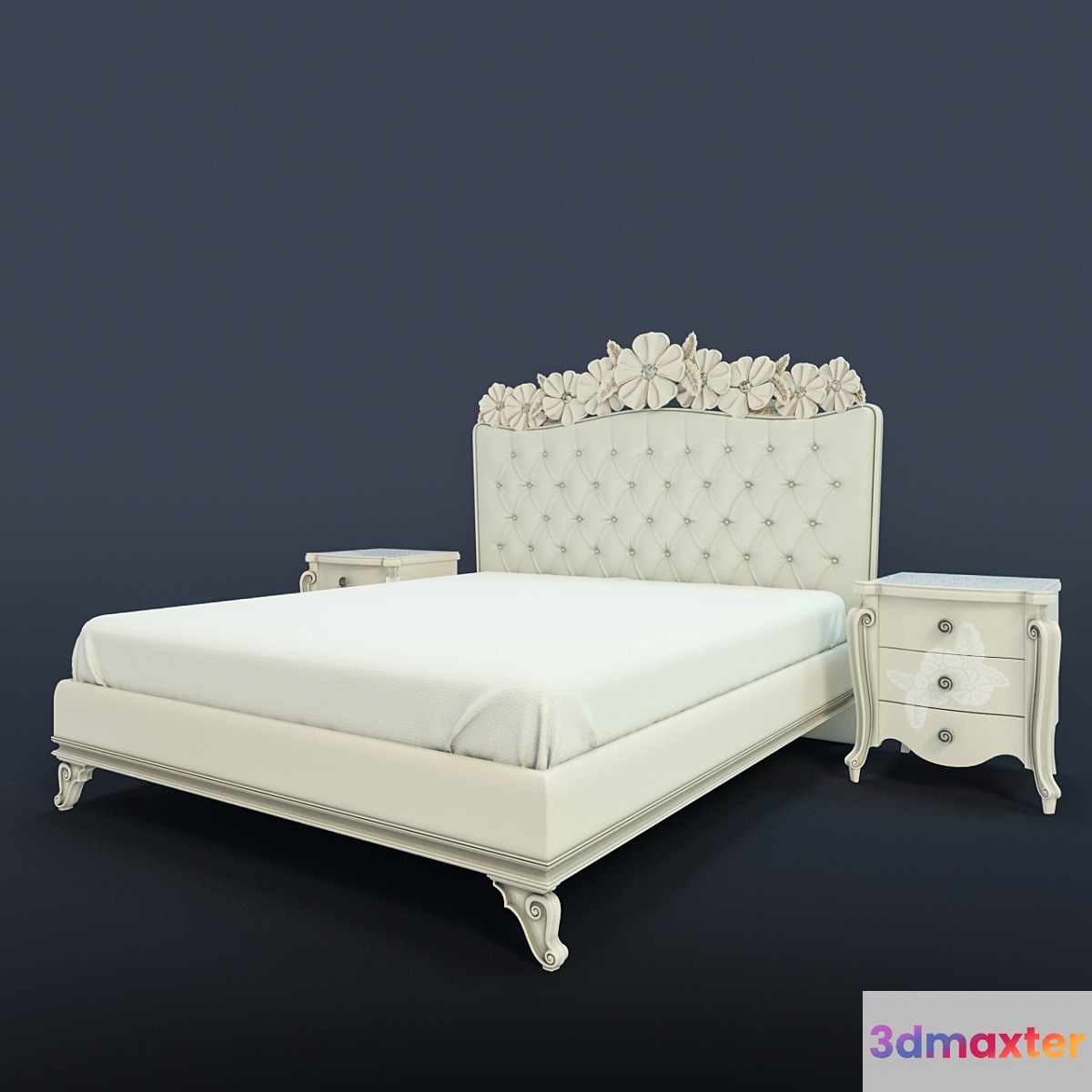 Bed with flowers