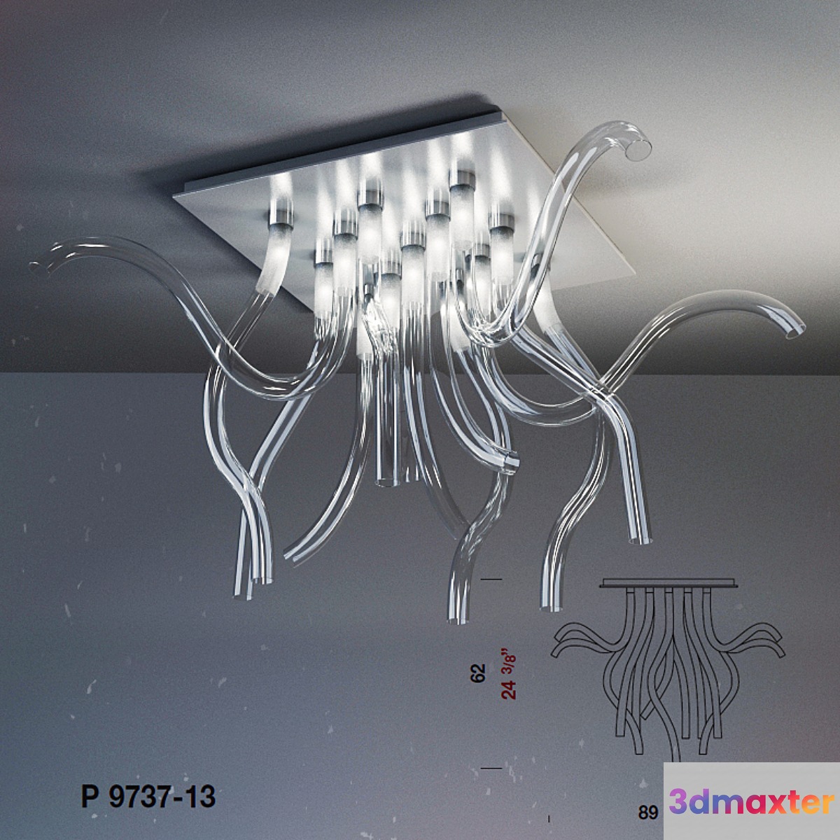 Set of 2 lamps PANZERI WAVE