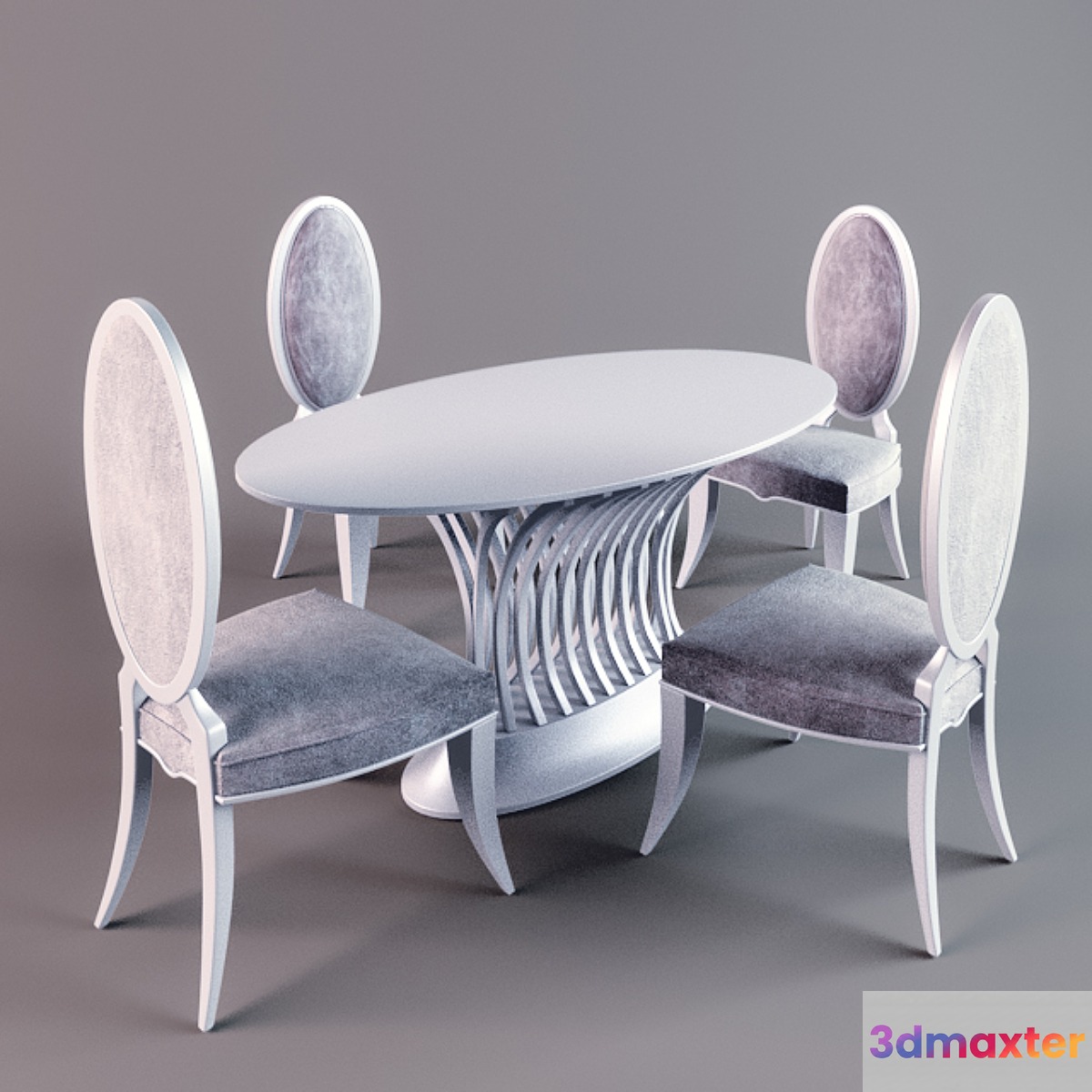 Redeco table chair 3D Max