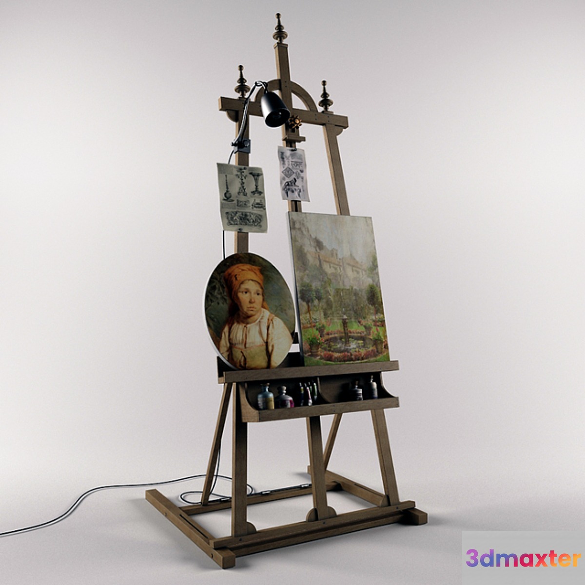 Artist easel 3D Max