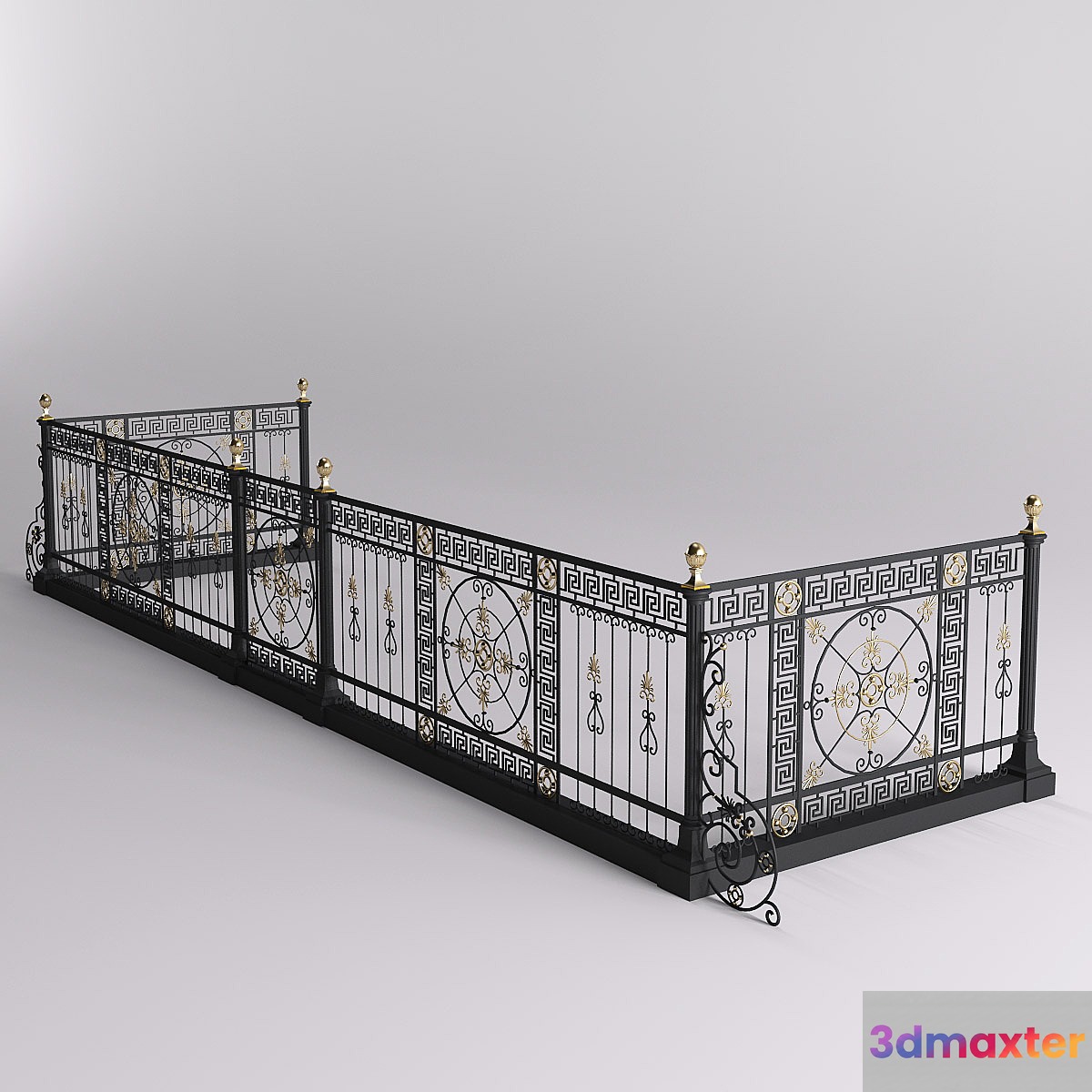 Balcony rail 3D Max