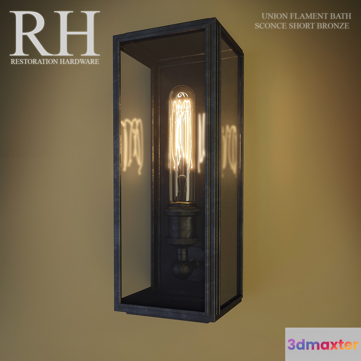 RH UNION FILAMENT BATH SCONCE SHORT BRONZE