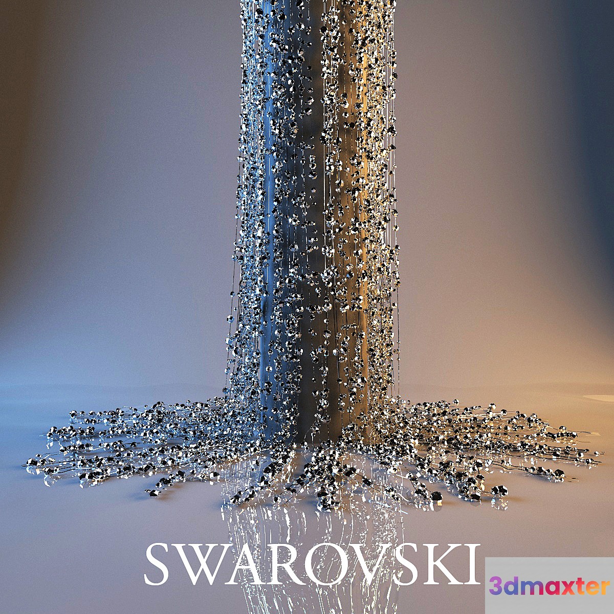 Swarovski crystals for the column 3D Max