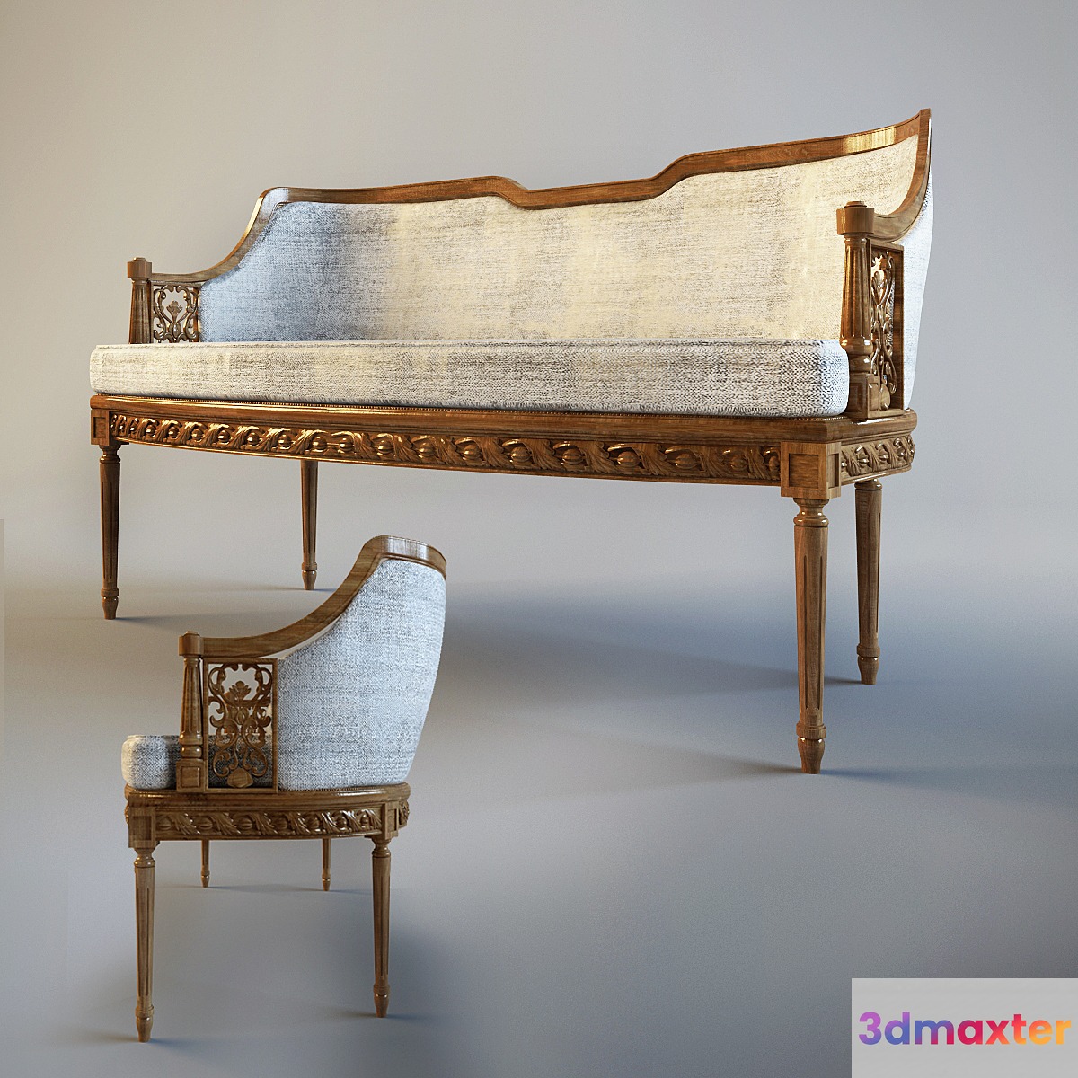 banquette PROVASI 3D Max