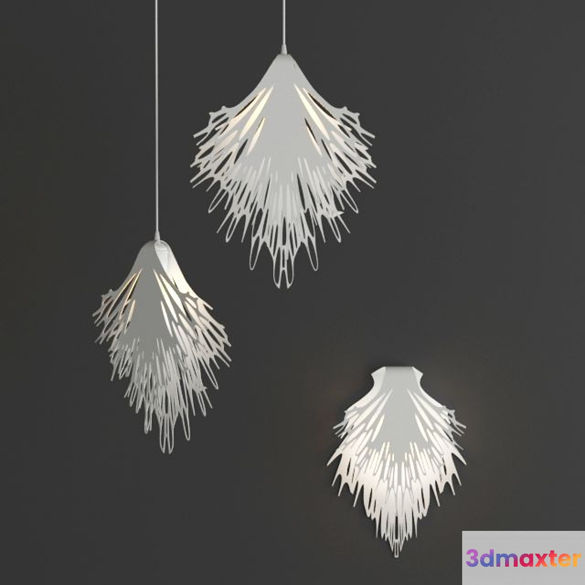 Anemone lamp 3D Max