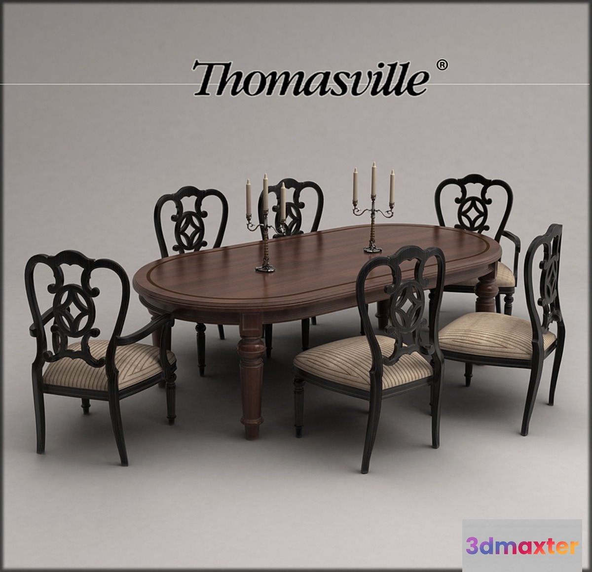 table and chair Thomasville 3D Max