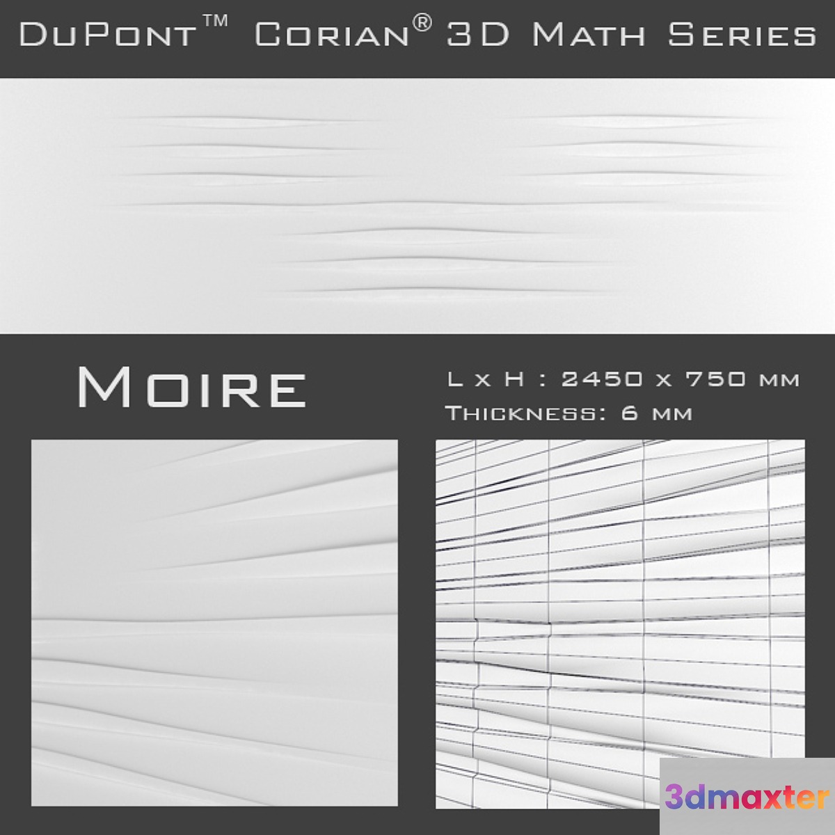 3D Panel Corian Moire 3D Max