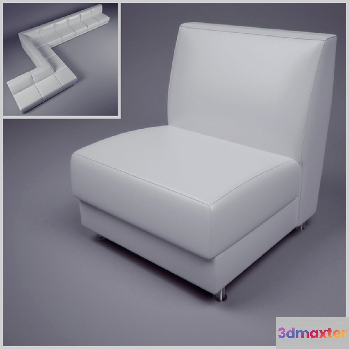 Sofa for bars and restaurants - No.2 3D Max