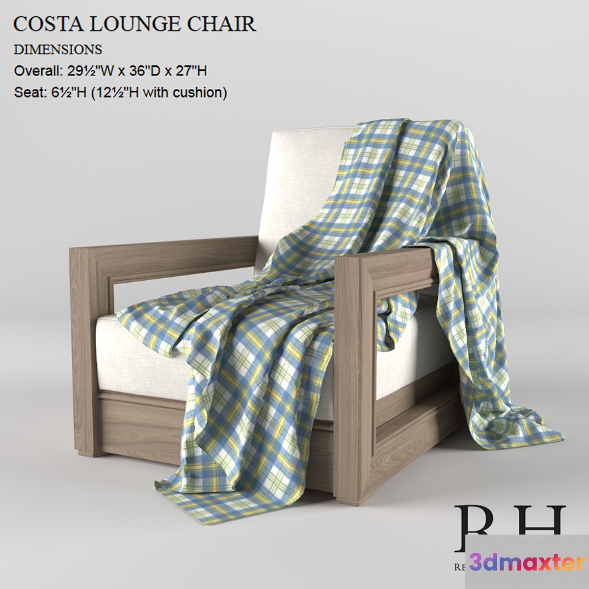 Armchair Costa Lounge Chair 3D Max