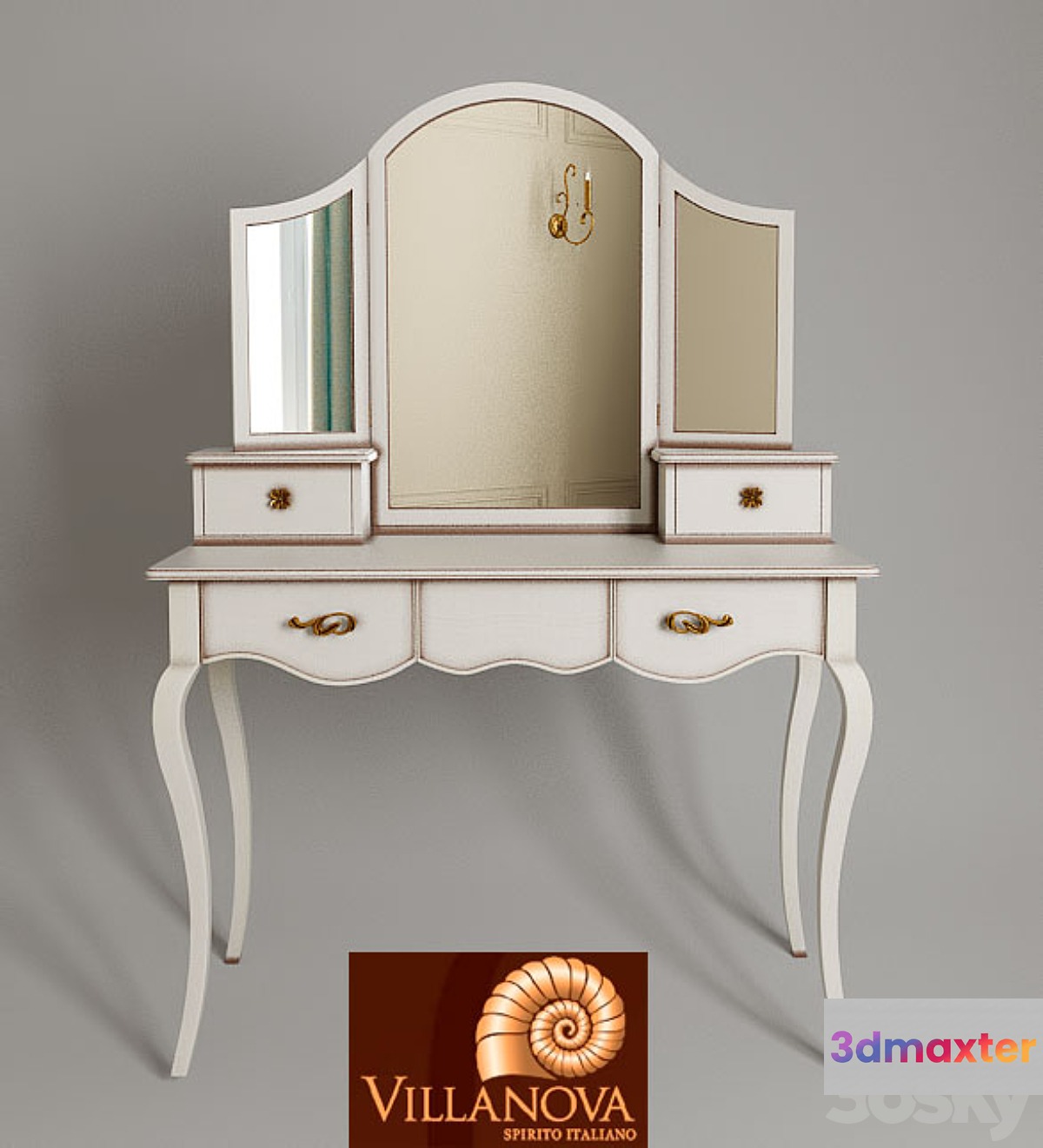 Dressing table VillaNova. Capri Collection - No.2 3D Max