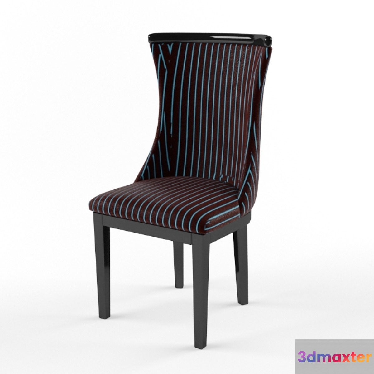 Stool soft striped 3D Max