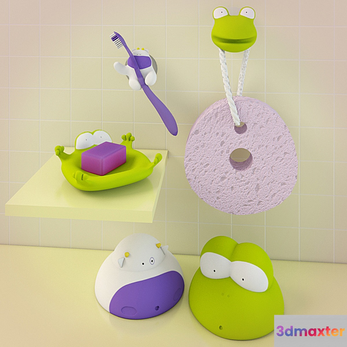 Baby bath accessories 3D Max