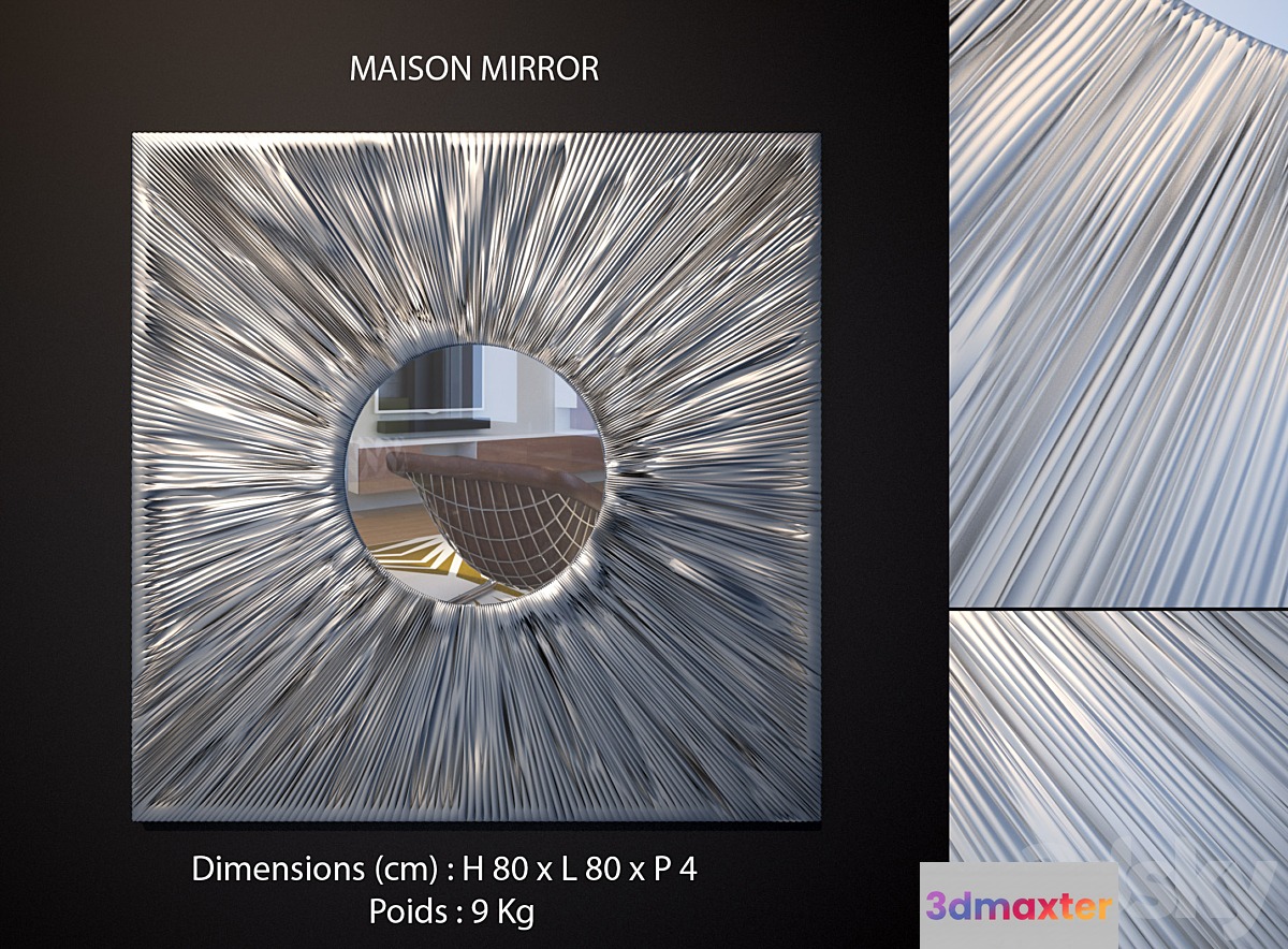 MAISONS Miroir Vortex 3D Max