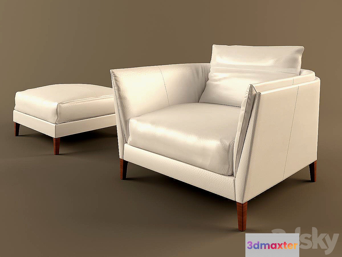 Chair and ottoman Poltrona Frau