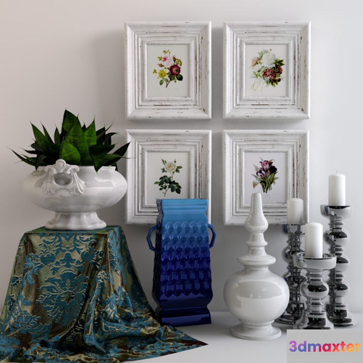 Vintage decorative set. - No.2 3D Max