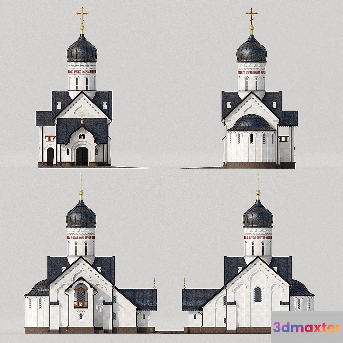Temple Seraphim of Sarov 3D Max