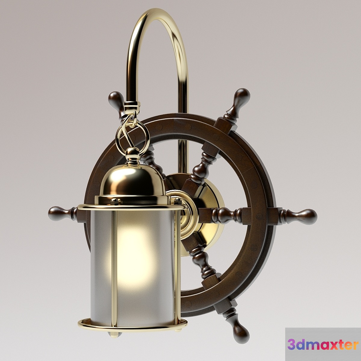Ship's wheel sconce 