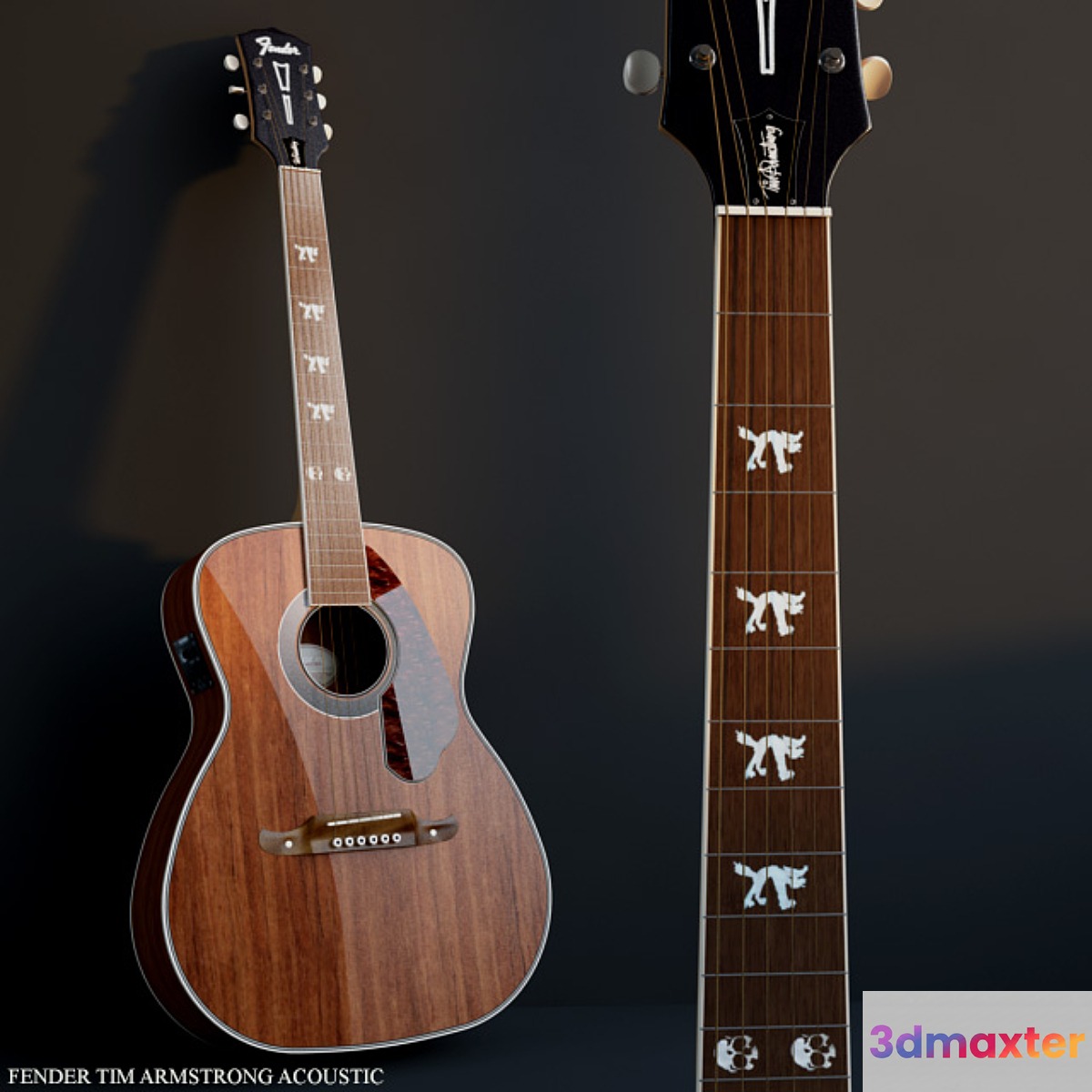 FENDER TIM ARMSTRONG ACOUSTIC 3D Max