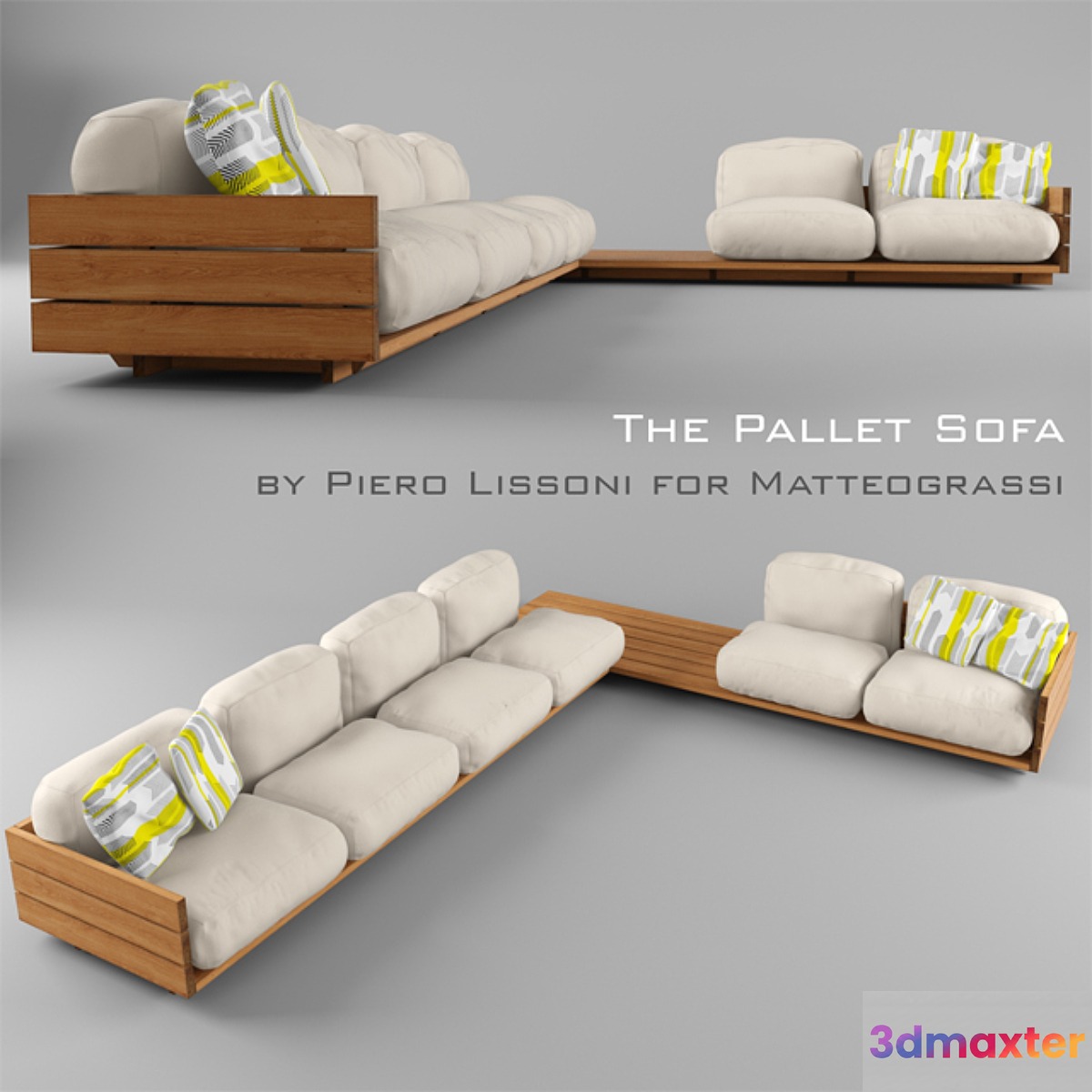 The Pallet Sofa by Piero Lissoni for Matteograssi 3D Max
