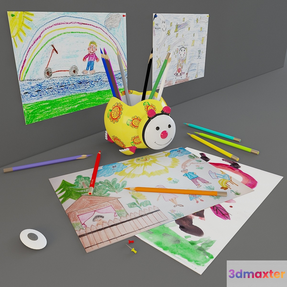 set of children's drawing - No.3