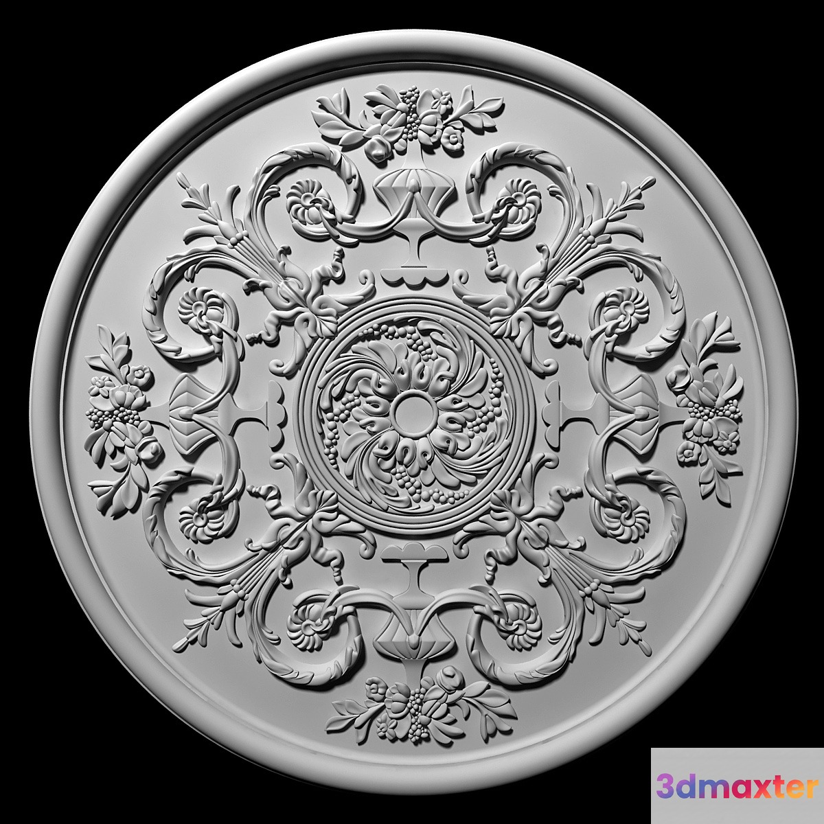Rosette Ceiling 3D Max