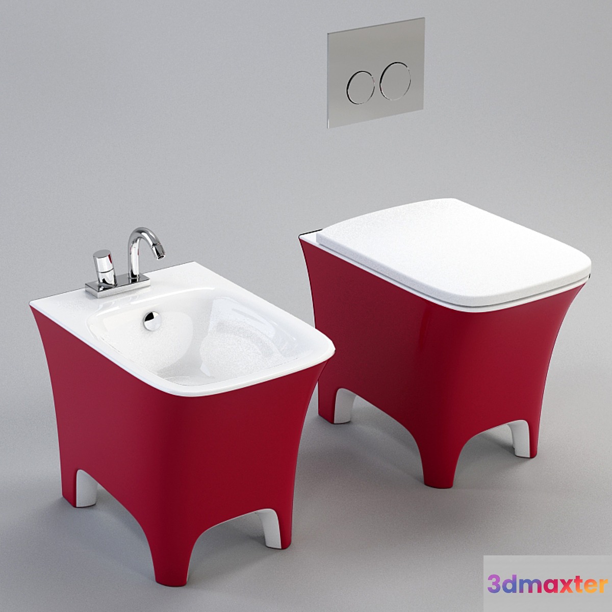ARTCERAM COW (toilet + bidet) 3D Max