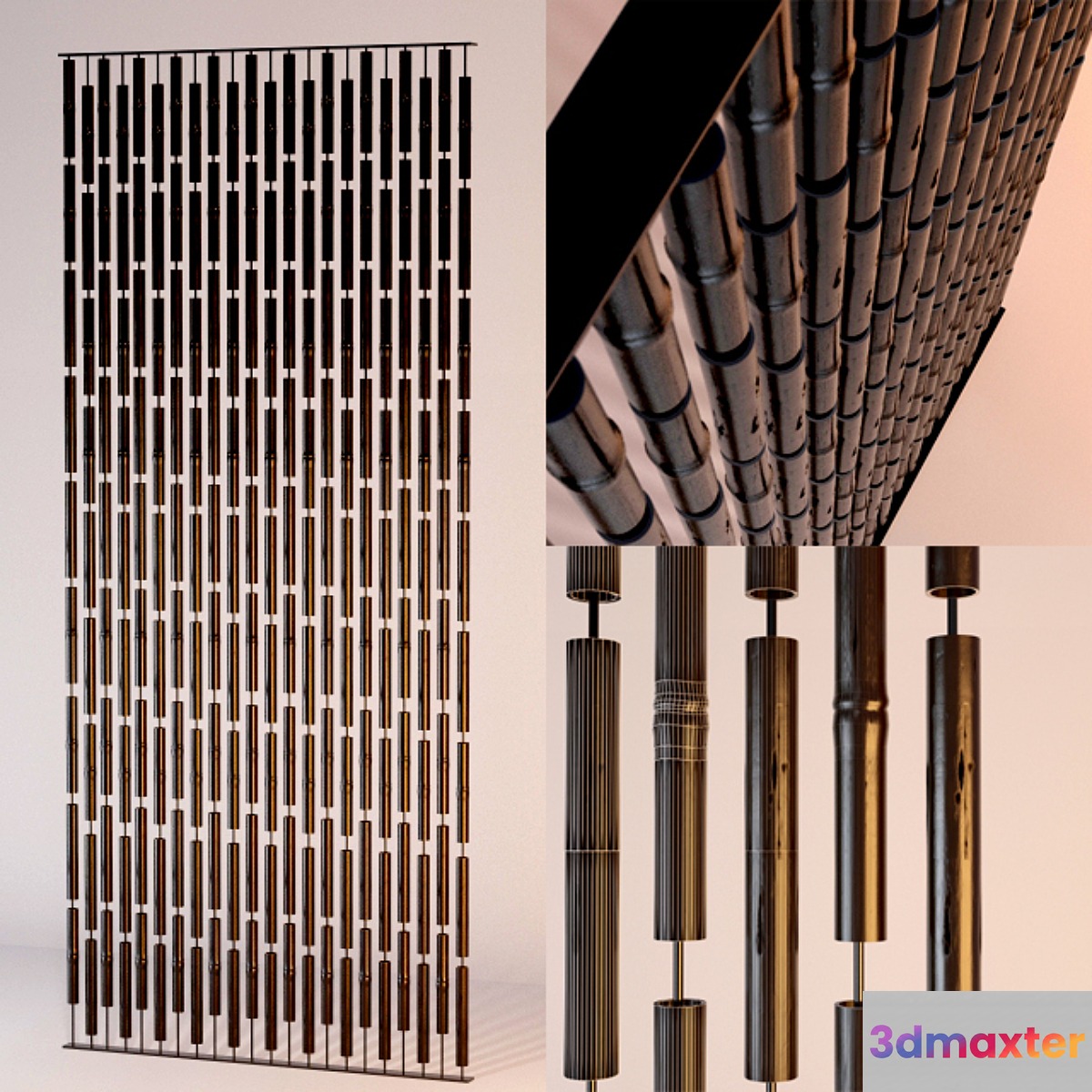 Bamboo partition 3D Max