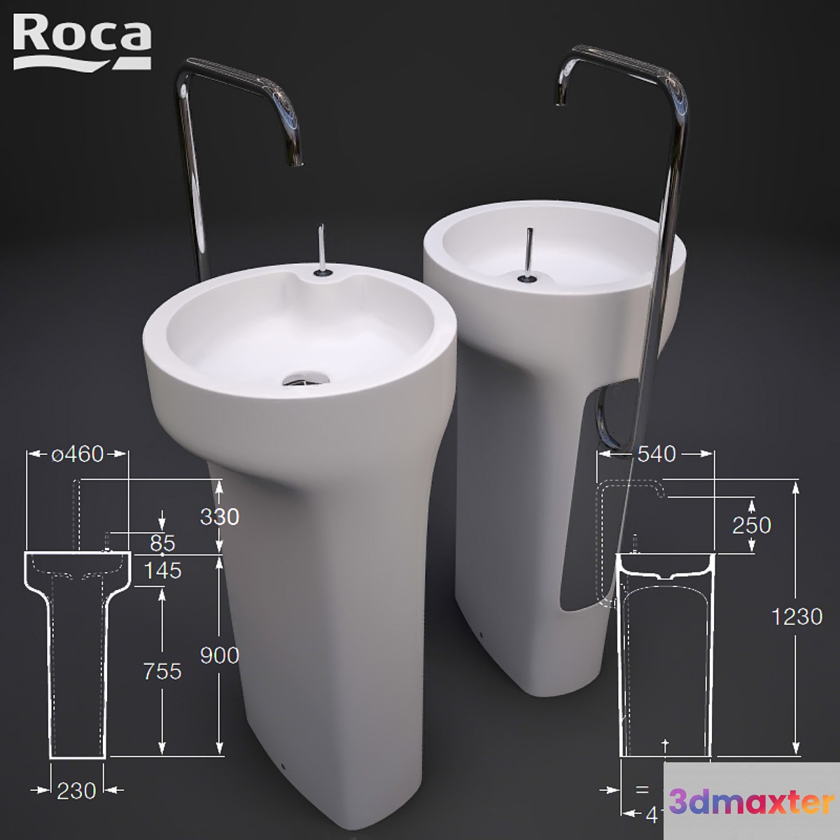 Sink Roca Amberes 3D Max
